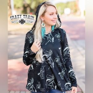 Crazy Train Rough Rider Hoodie size L